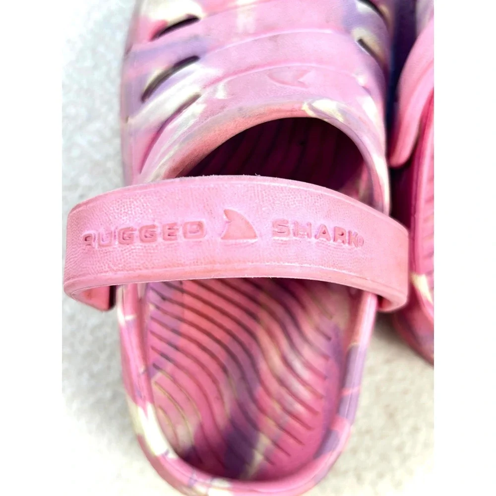 Rugged Shark Kids Pink Tie Dye Clogs Slip On Water Shoes Size 9 GTRS45SG702